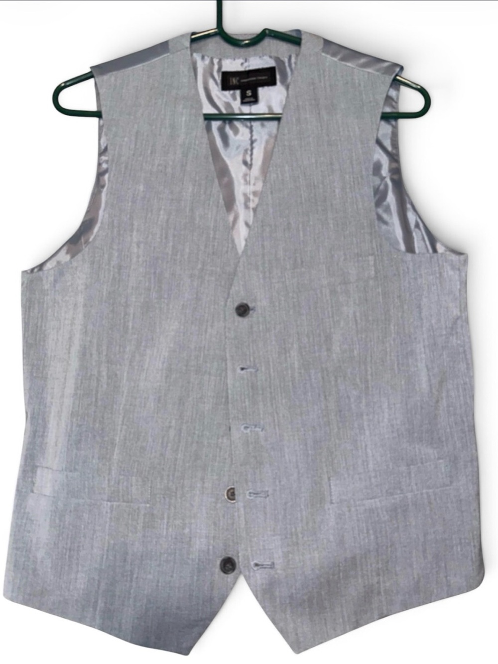 INC International Concepts Silver Gray Suit Vest Size S